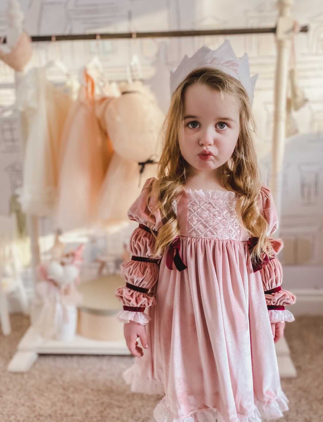 Juliette Velvet Dress - Petite Maison Kids