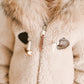 Shearling Camel Bomber Coat Faux Fur - Petite Maison Kids
