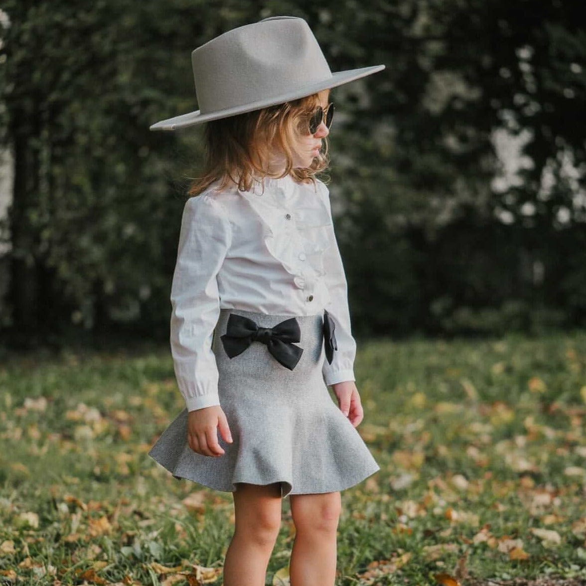 Flare Skirt with Satin Bows - Petite Maison Kids