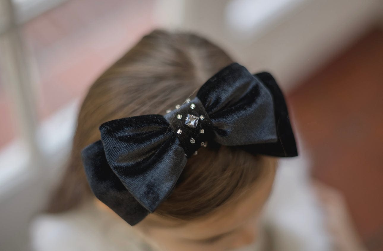 Audrey Black Velvet Headband