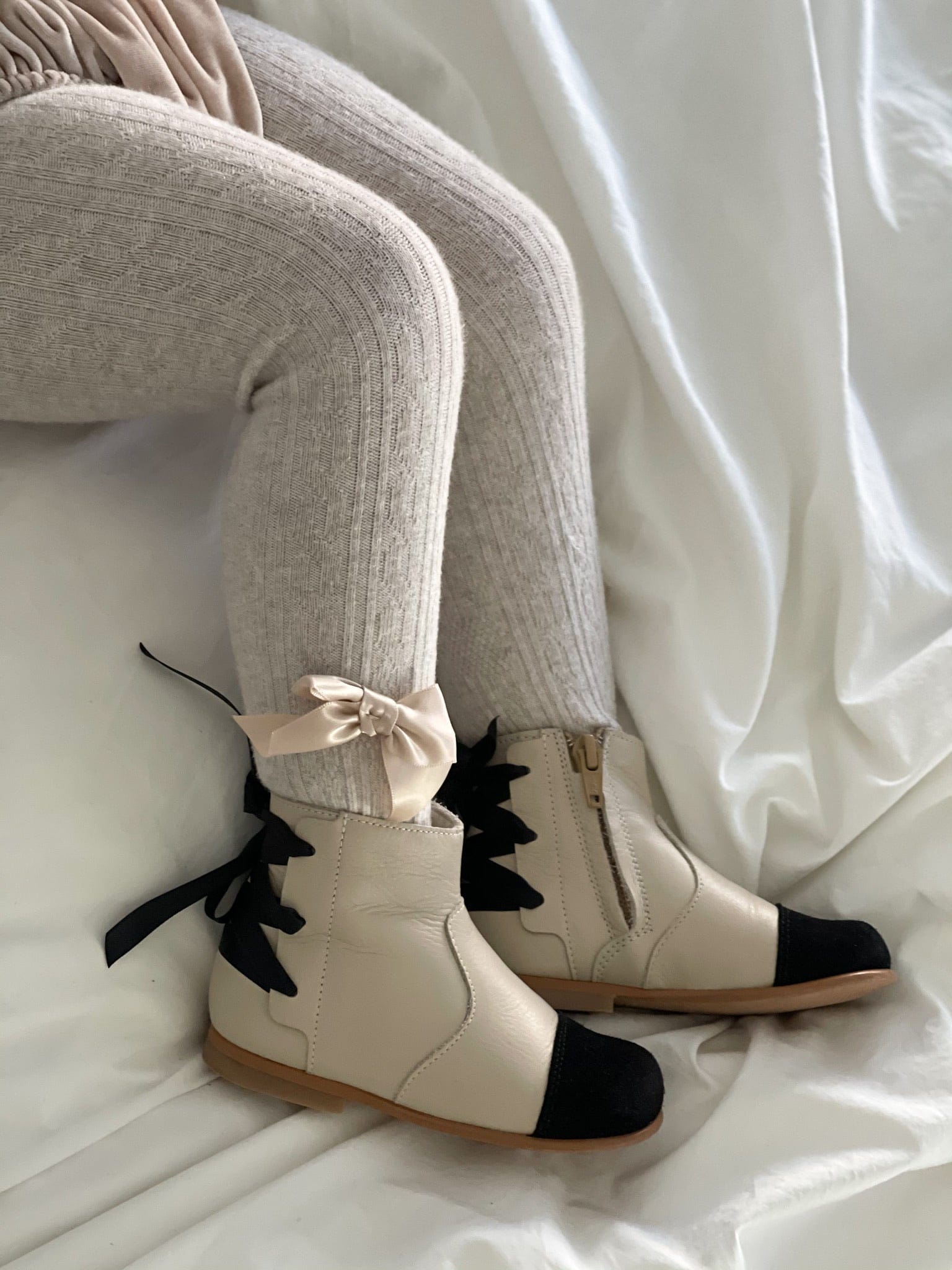 Zoe Leather Booties - Petite Maison Kids