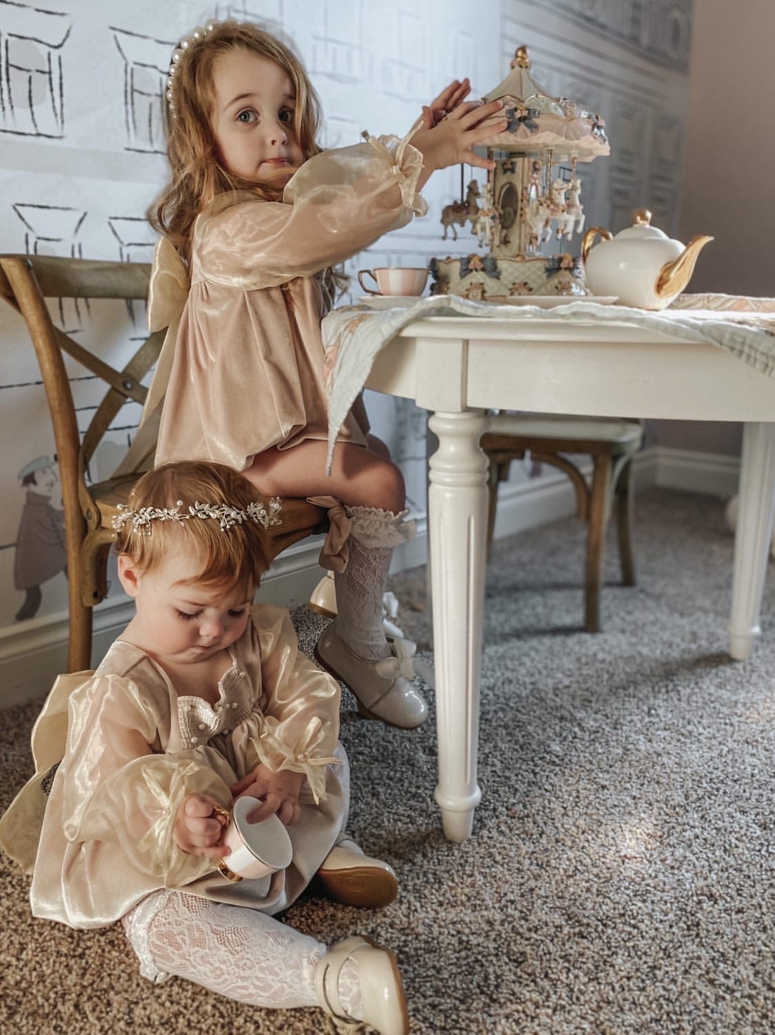 Helena Velour Romper - Petite Maison Kids