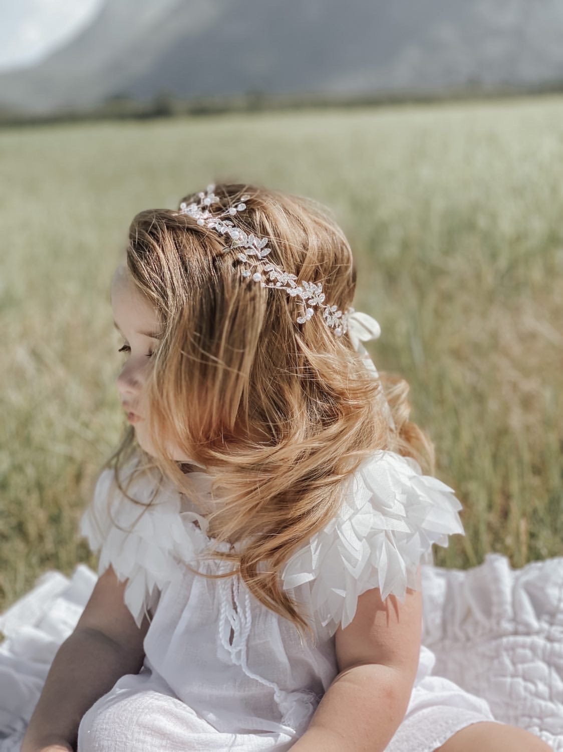 Silver Flower Hair Garland - Petite Maison Kids