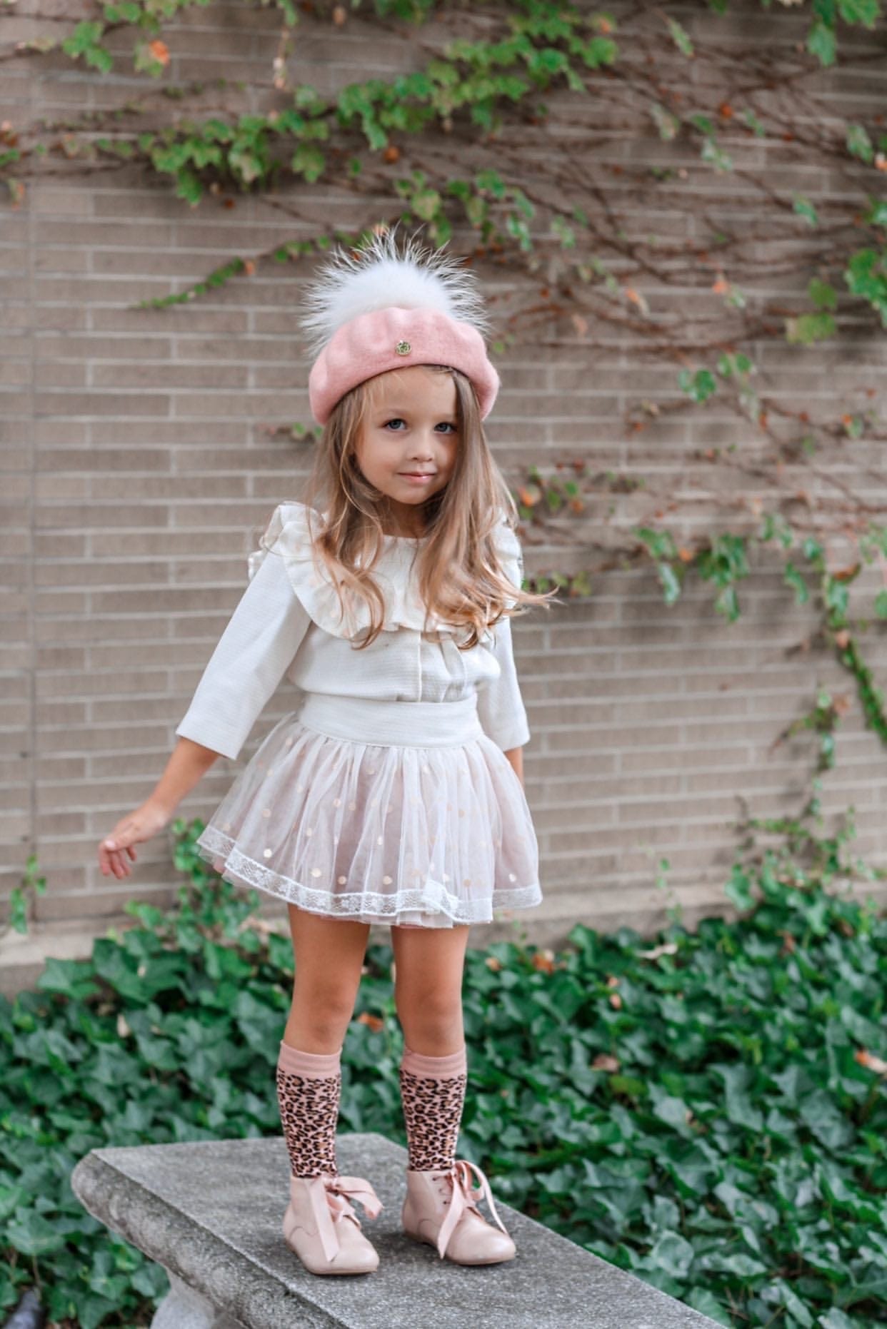 Wool Beret with Pom Pom - Petit Maison Kids