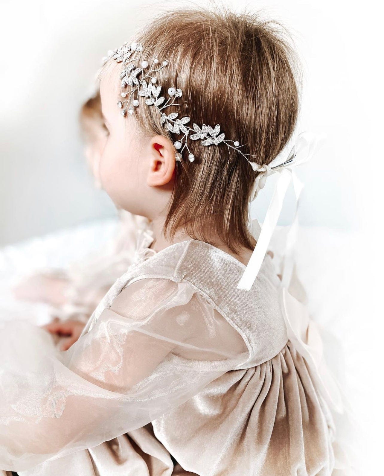 Silver Flower Hair Garland - Petite Maison Kids