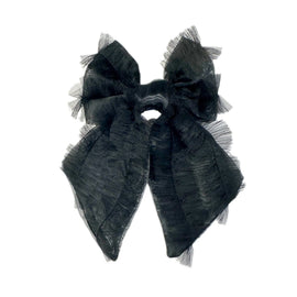Kylie Black Organza Hair Bow - Petite Maison Kids