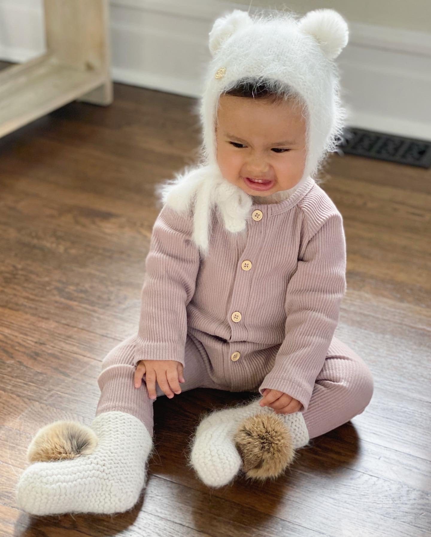 Cashmere Teddy Hat - Petit Maison Kids