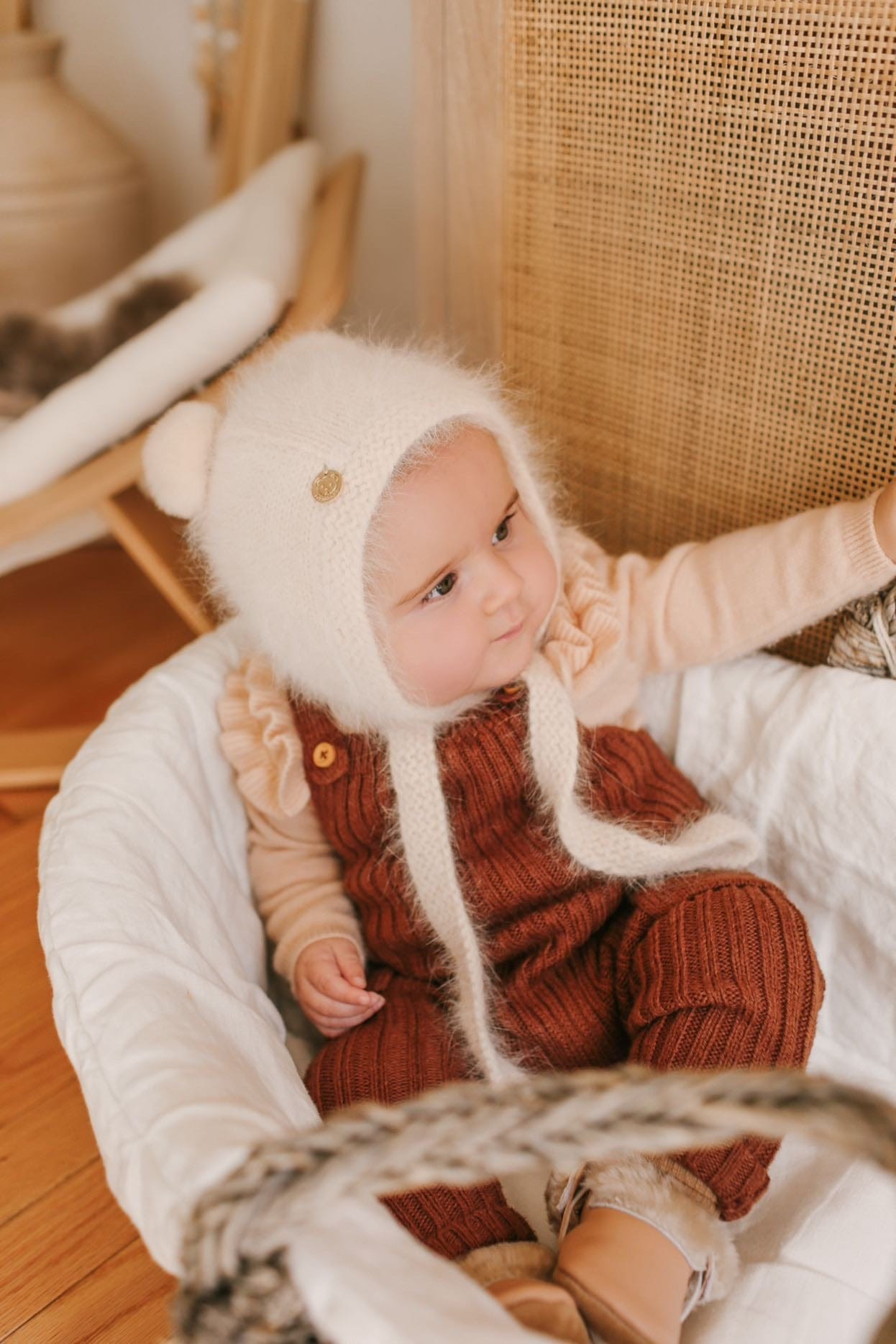 Oatmeal Cashmere Teddy Hat - Petite Maison Kids