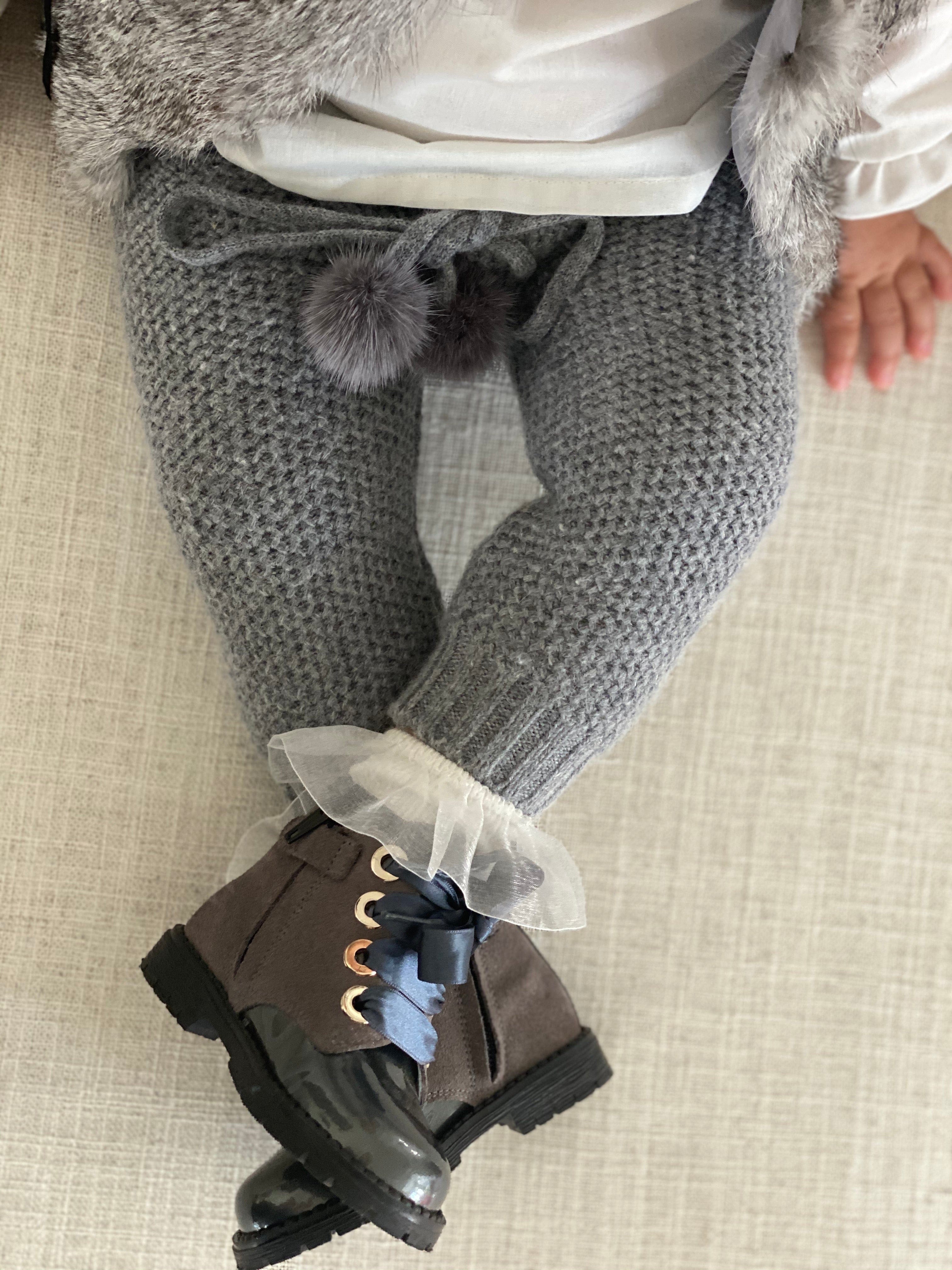 Knit Cashmere Pom Pants - Petit Maison Kids