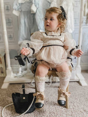 Coco Caramel Tulle Romper - Petite Maison Kids