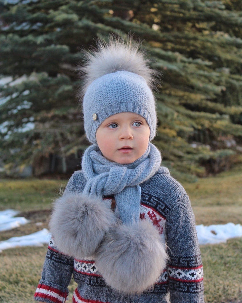 Cashmere Pom Scarf - Petit Maison Kids