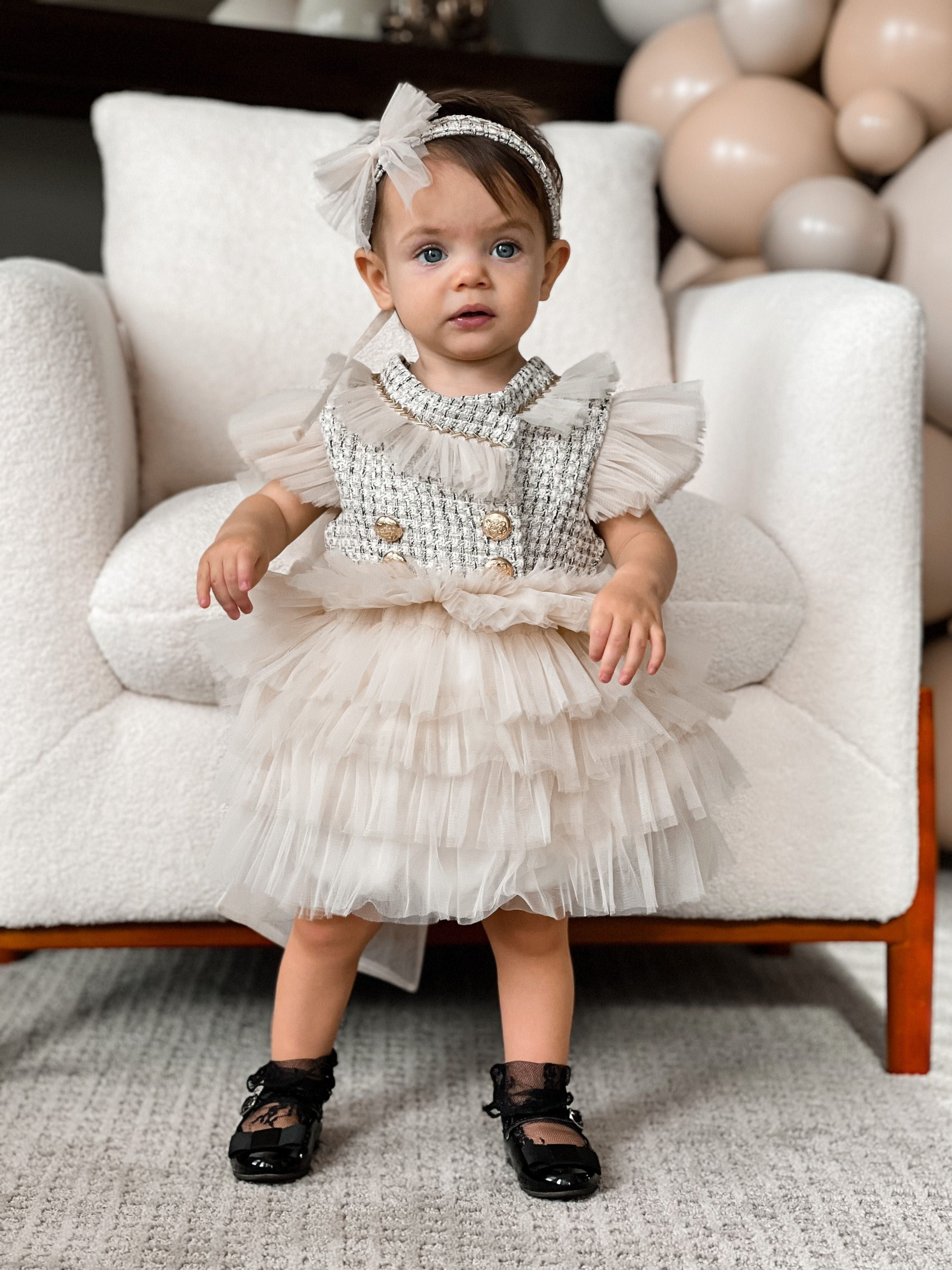 Fira Tweed Romper - Petite Maison Kids