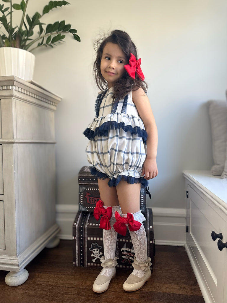 Checkered Daisy Tumble Romper main image 1