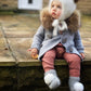 Cashmere Pram Coat with Natural Trim - Petit Maison Kids