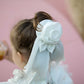 Sienna Flower Pleated Hair Bow - Petite Maison Kids