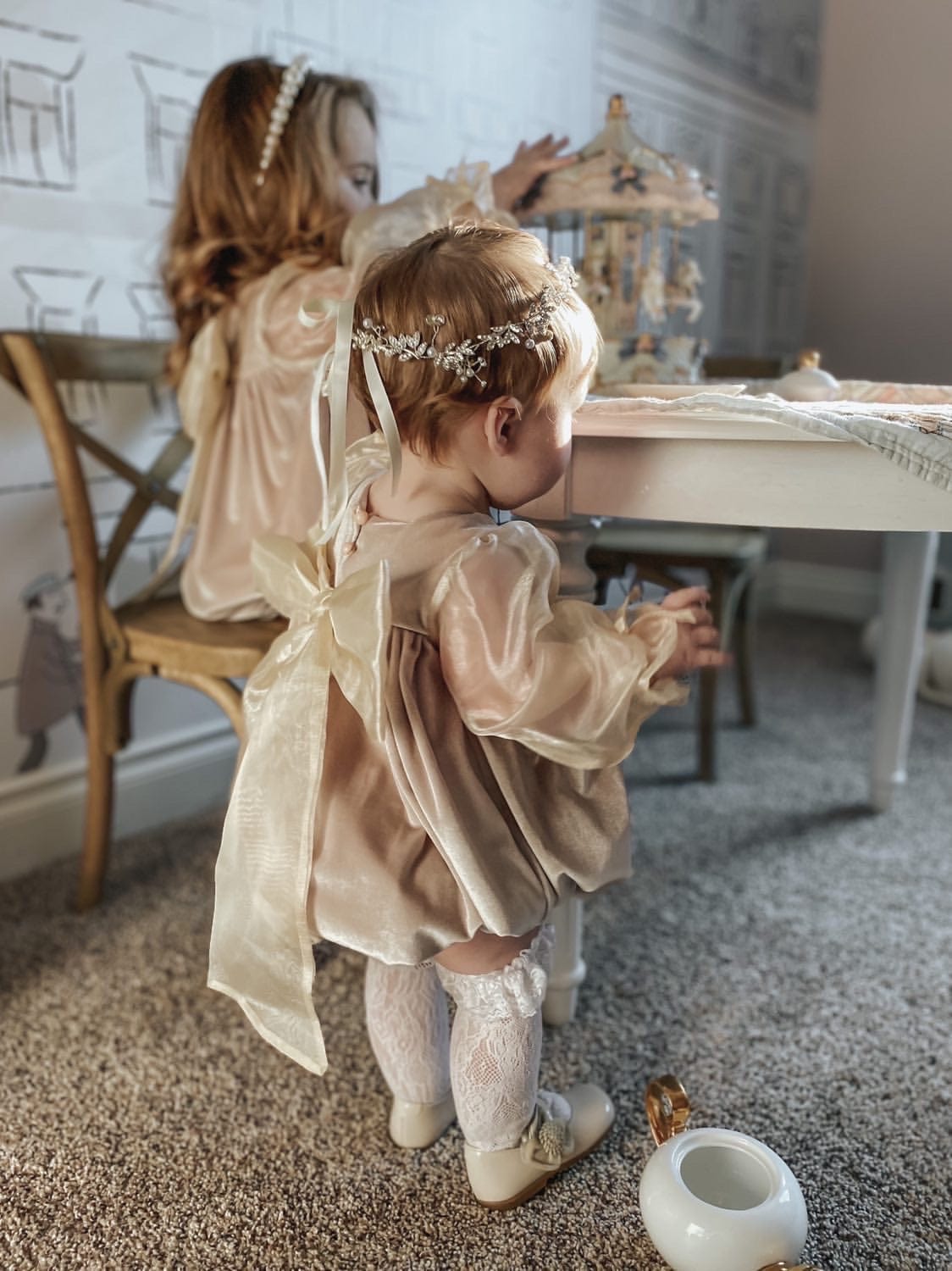 Helena Velour Romper - Petite Maison Kids