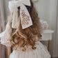 Embroidered Velvet Pearl Hair Bows
