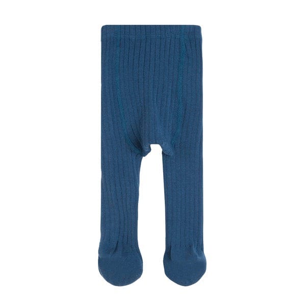 Blue Ribbed Tights - Petit Maison Kids