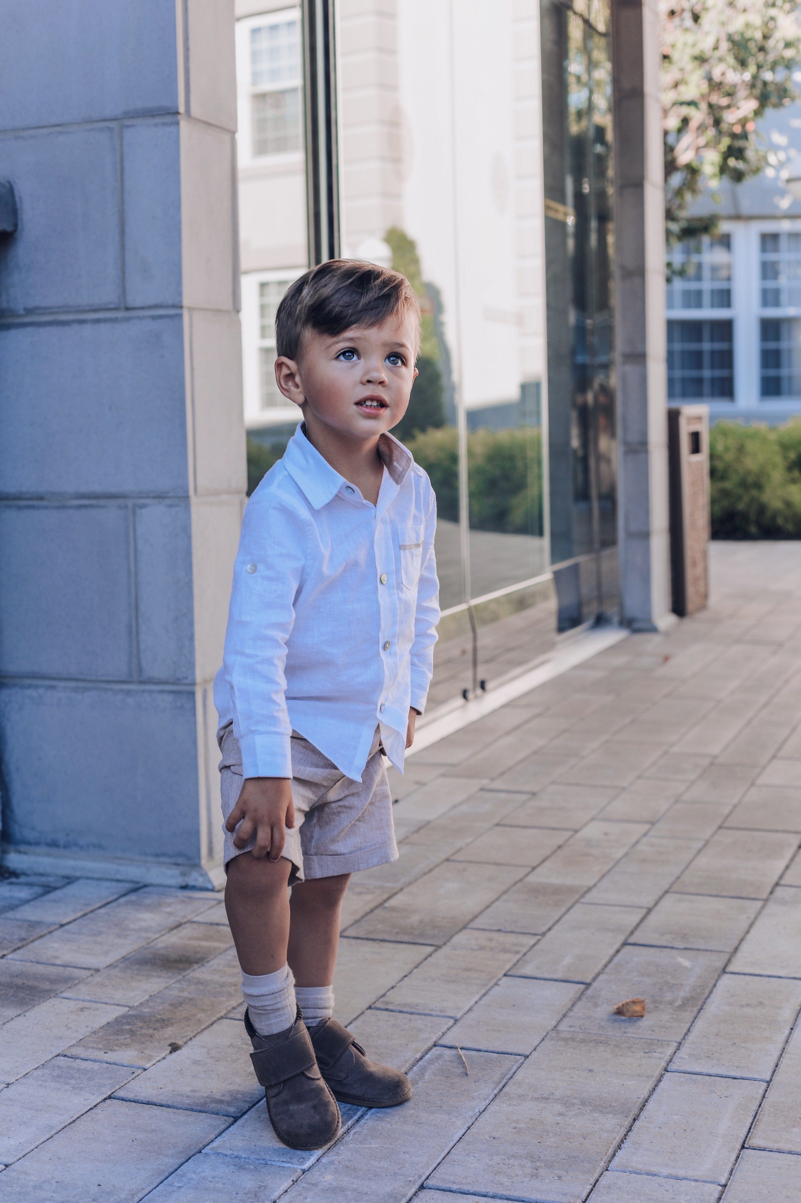 Ashton Linen Top and Shorts Set - Petite Maison Kids