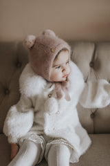 Dusty Pink Cashmere Teddy Hat - Petit Maison Kids