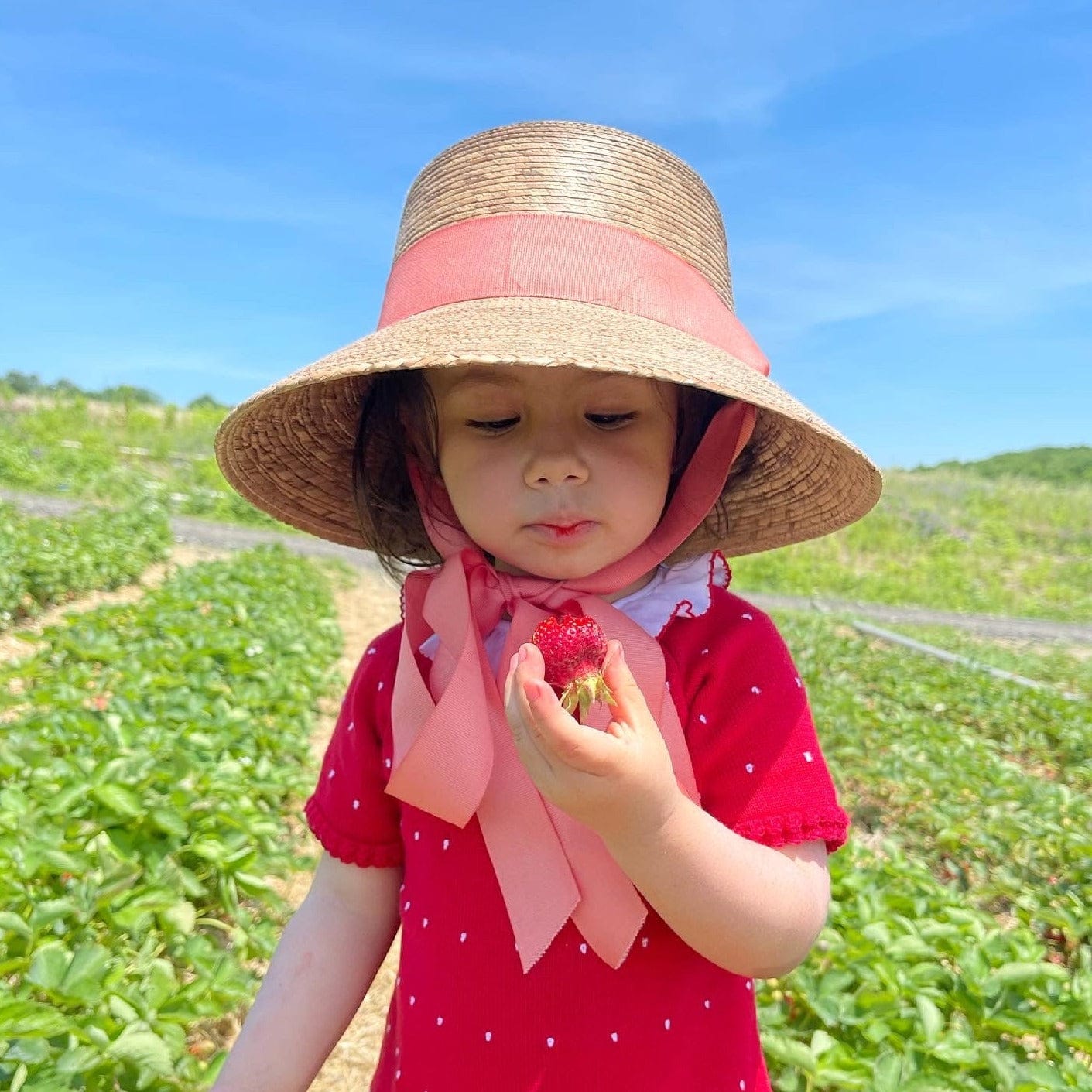Red Knit Strawberry Dress - Petite Maison Kids