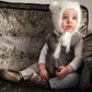 Grey Rabbit Vest - Petit Maison Kids