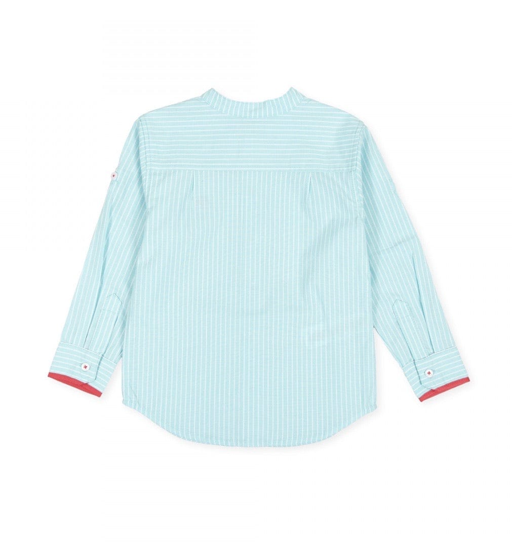 Striped Teal Shirt - Petit Maison Kids