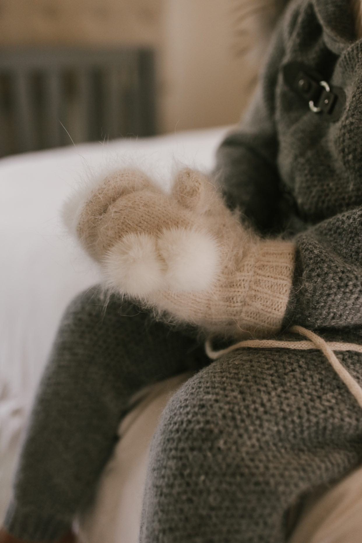 Cashmere Cream Mittens - Petite Maison Kids