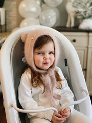 Dusty Pink Cashmere Teddy Hat - Petit Maison Kids