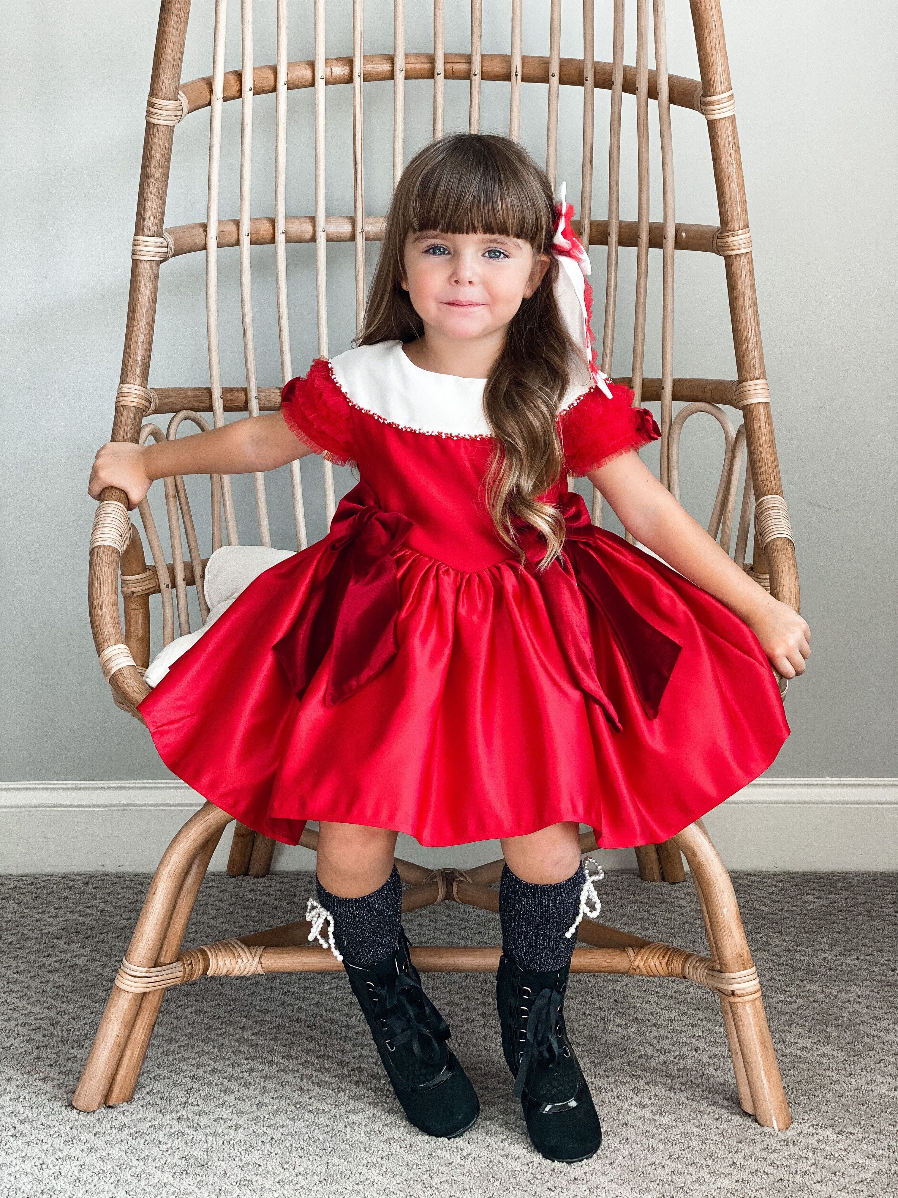 Holly Red Ceremony Dress - Petite Maison Kids