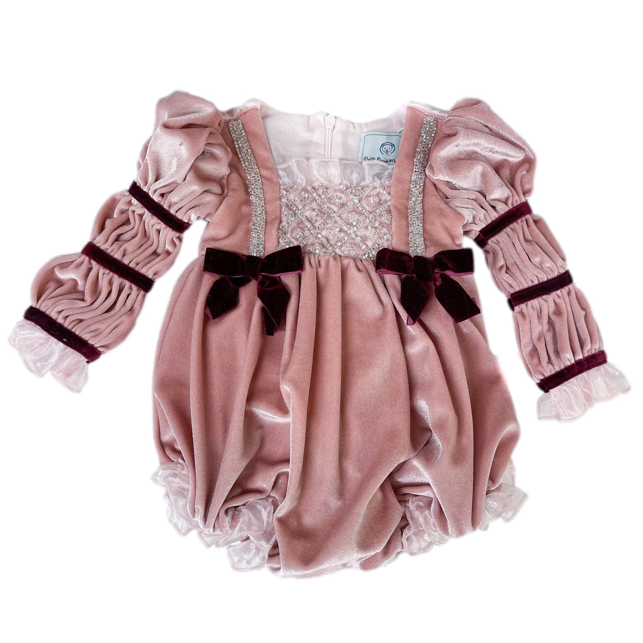 Juliette Velvet Romper - Petite Maison Kids