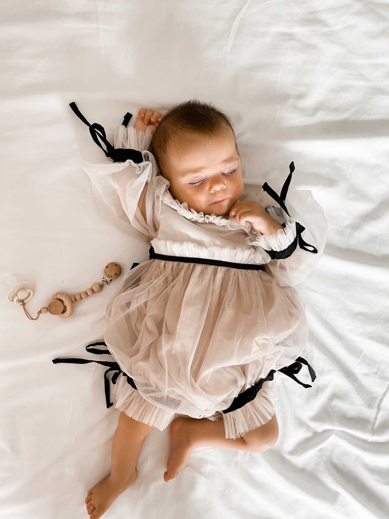 Coco Caramel Tulle Romper - Petite Maison Kids