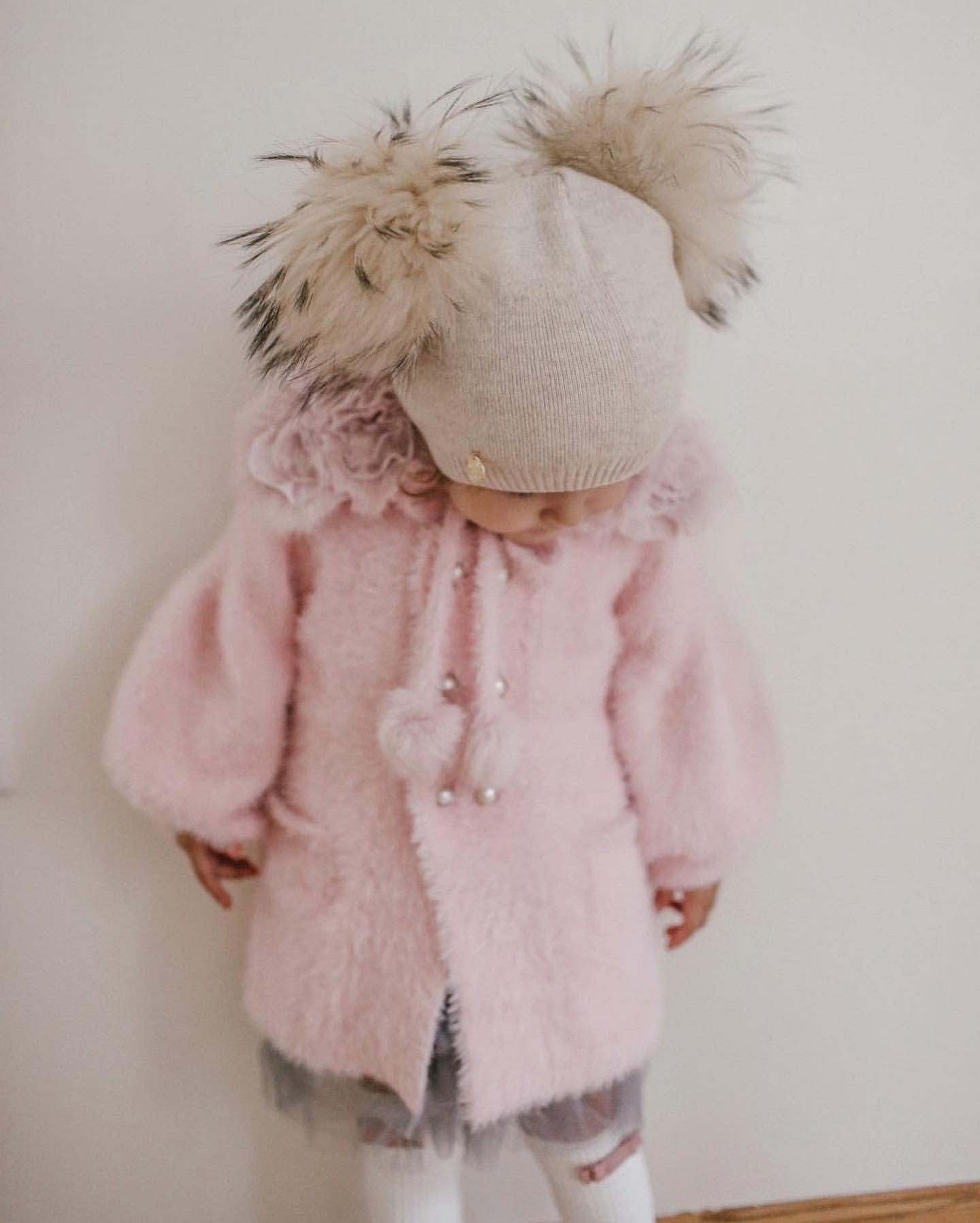 Nikita Double Pom Angora Hat - Petite Maison Kids