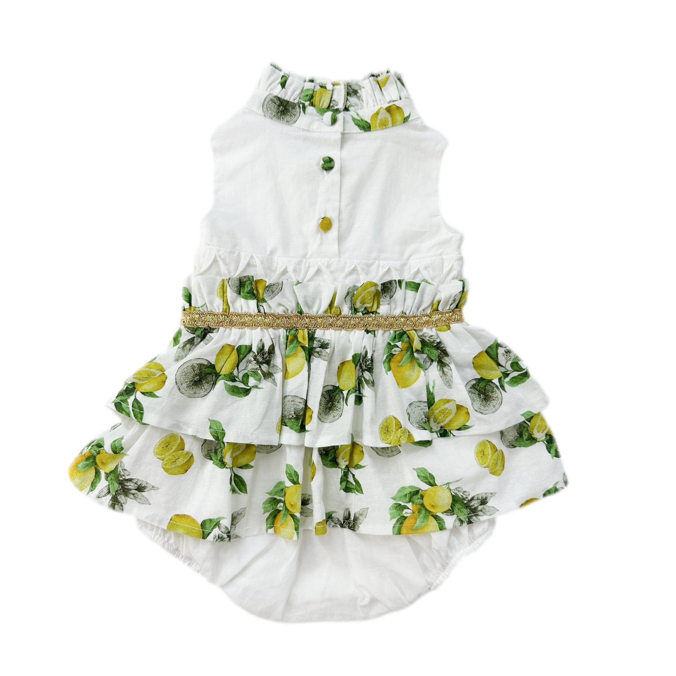 Amalfi Lemon Print Linen Romper