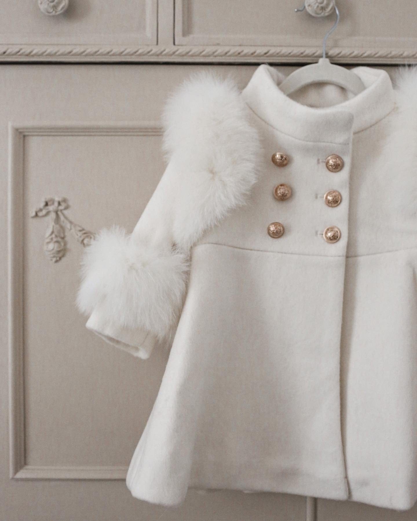 Evie Ivory Wool Coat - Petite Maison Kids