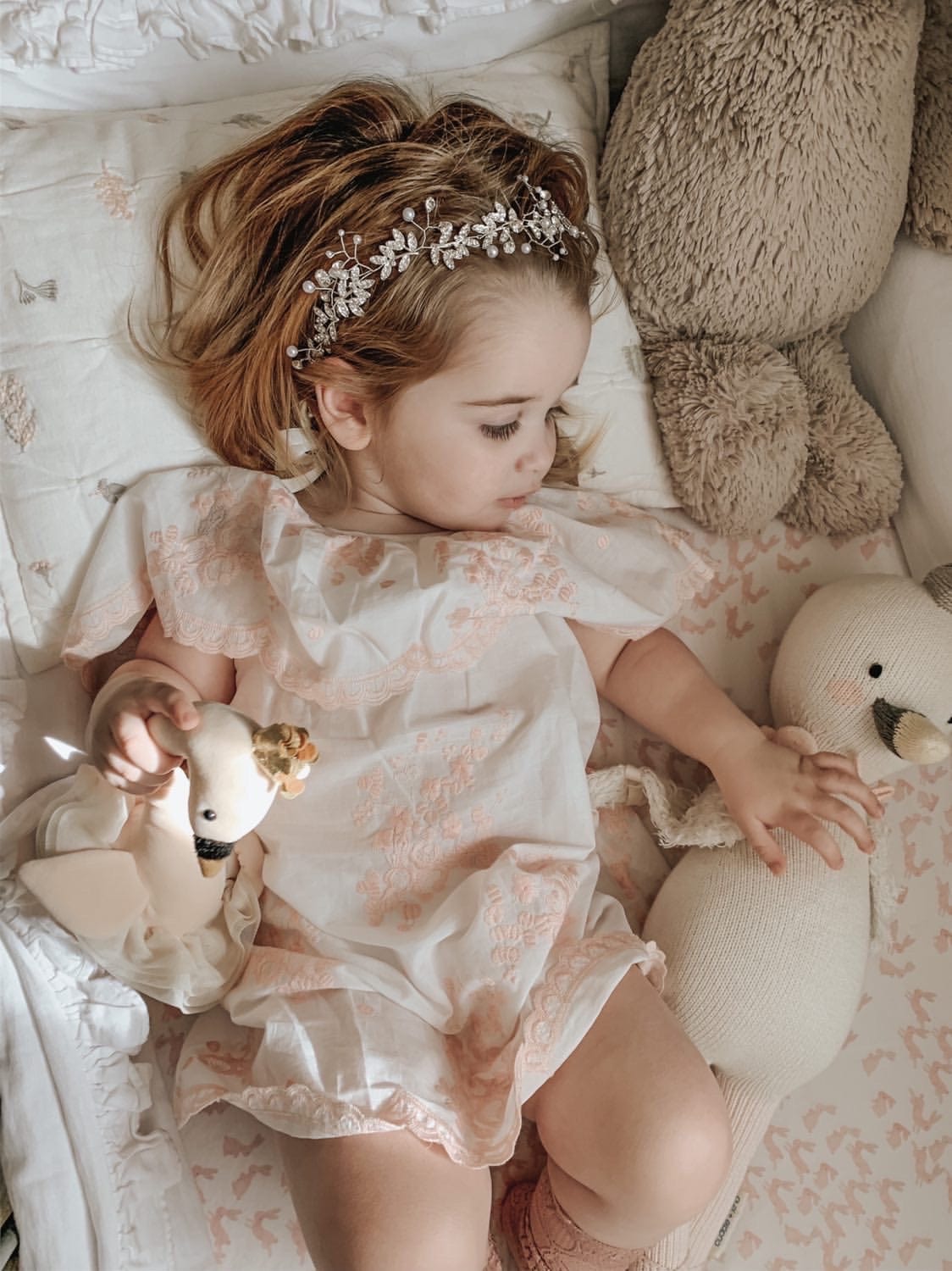 Silver Flower Hair Garland - Petit Maison Kids