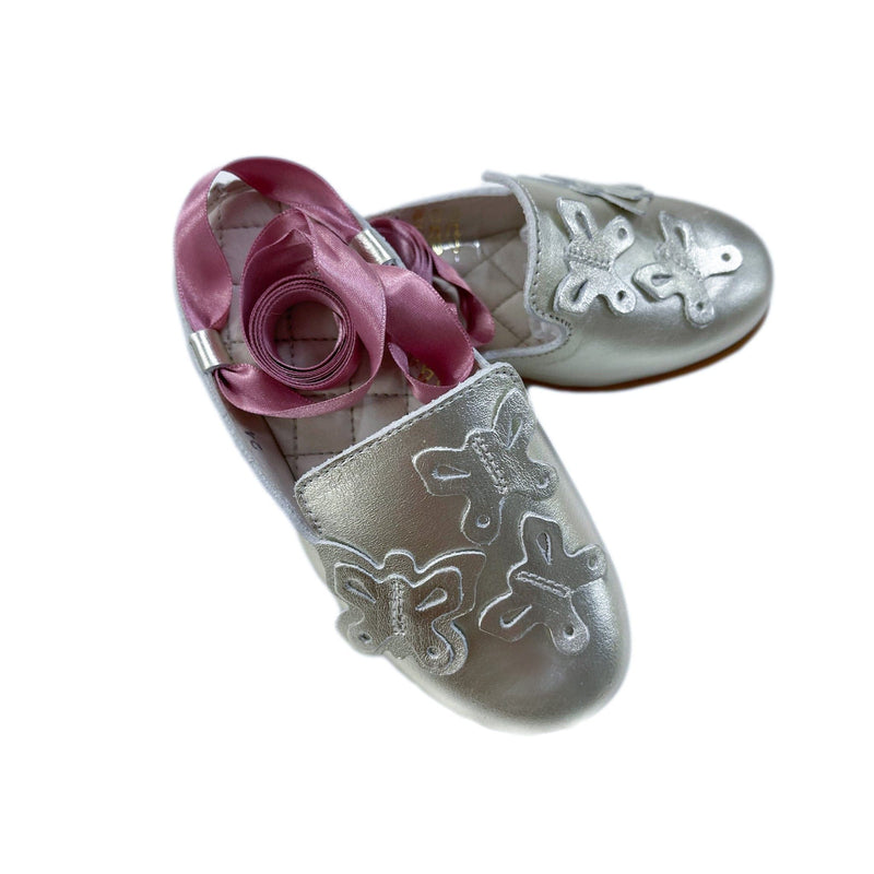 Butterfly Metallic Loafers