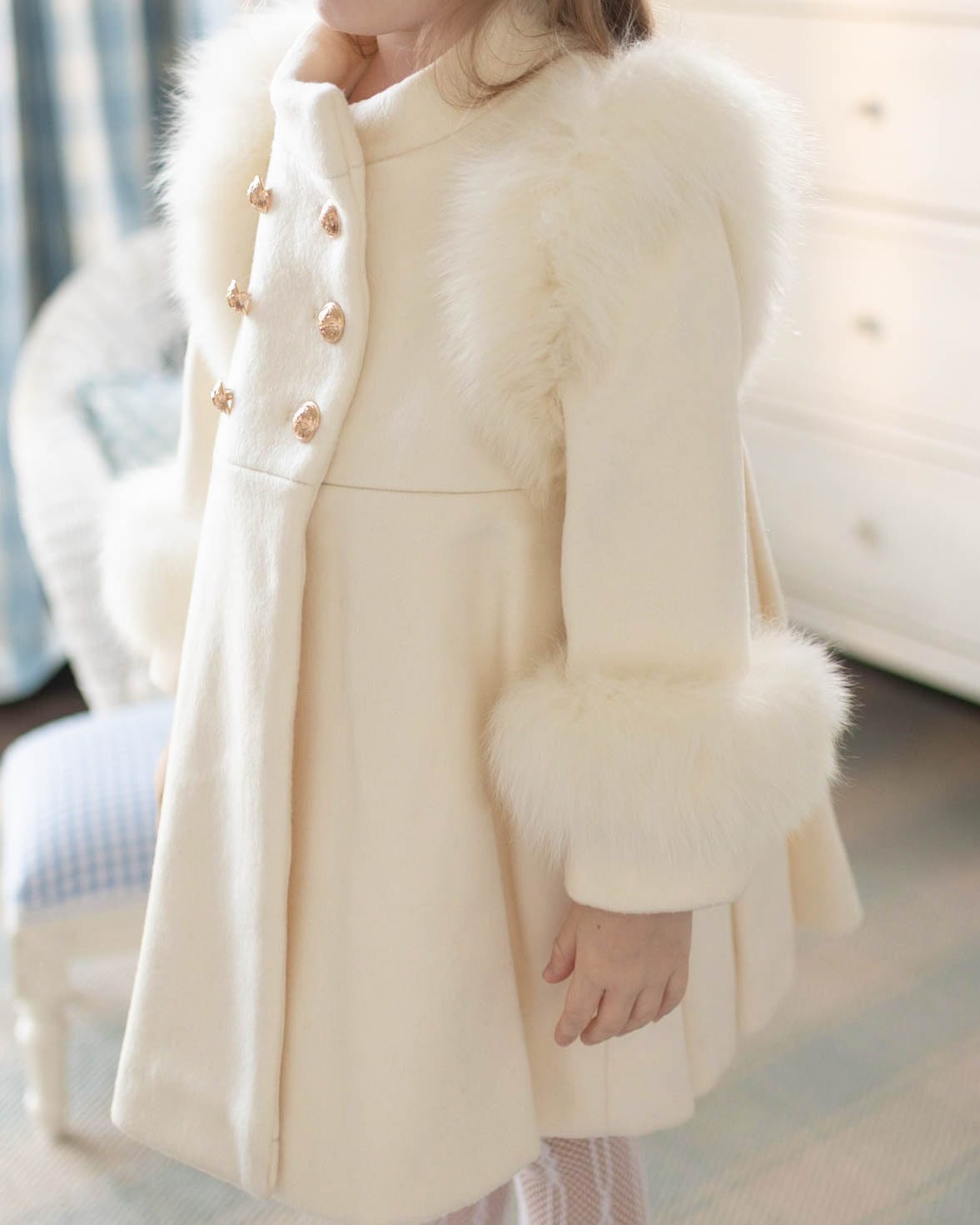 Evie Ivory Wool Coat