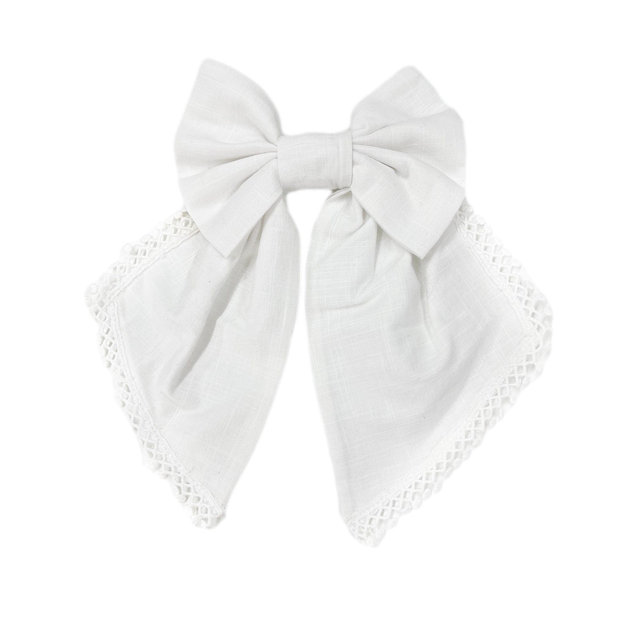 White Jaylin Hair Bow - Petite Maison Kids