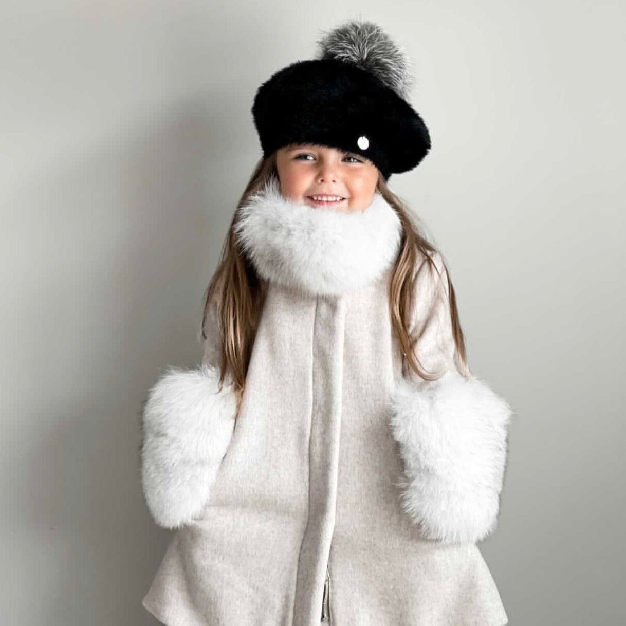 Milana Noir Beret - Petite Maison Kids