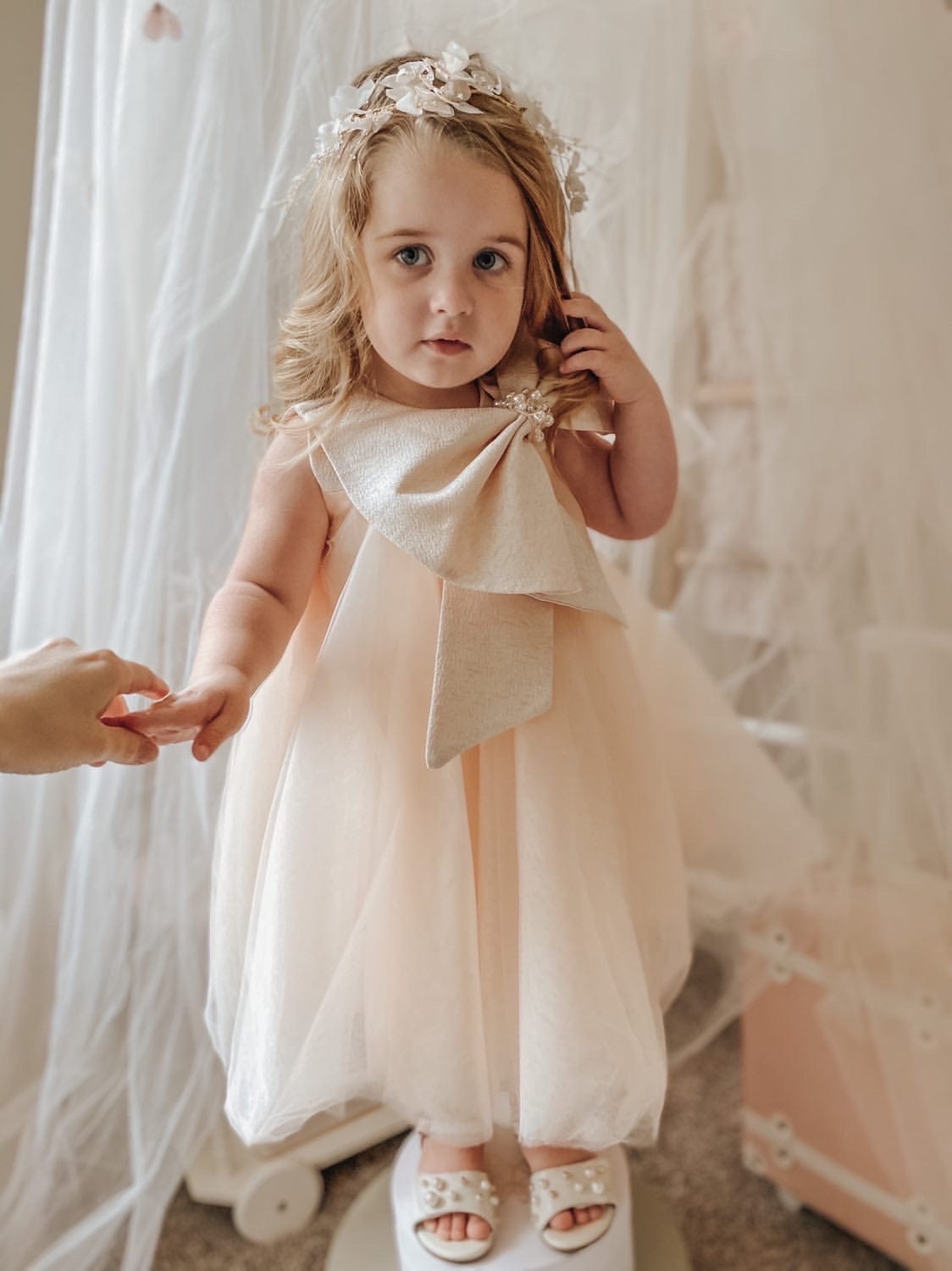 Jackie Peach Dress - Petite Maison Kids