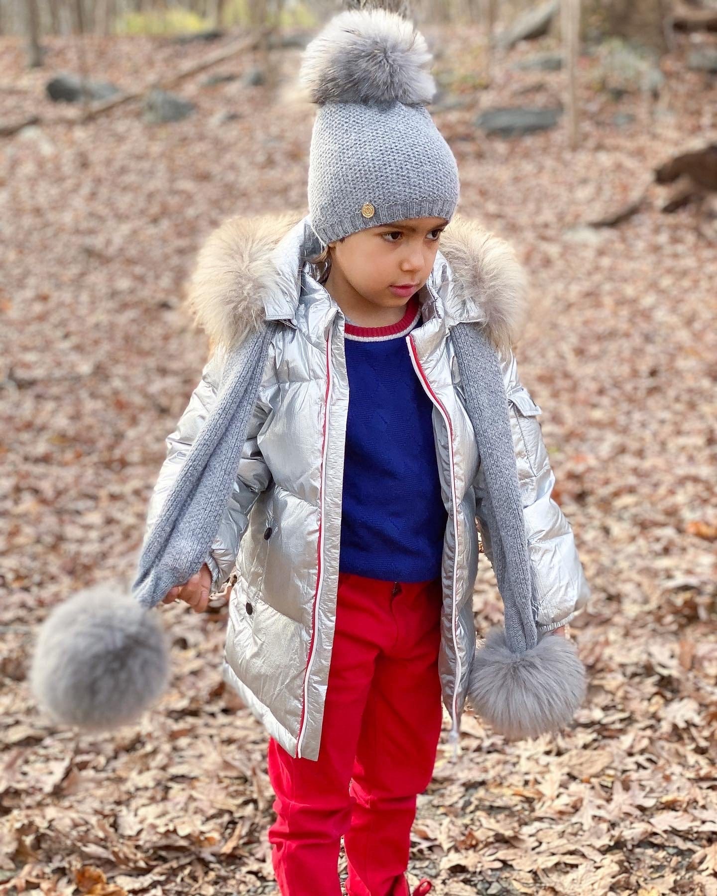 Cashmere Pom Scarf - Petit Maison Kids