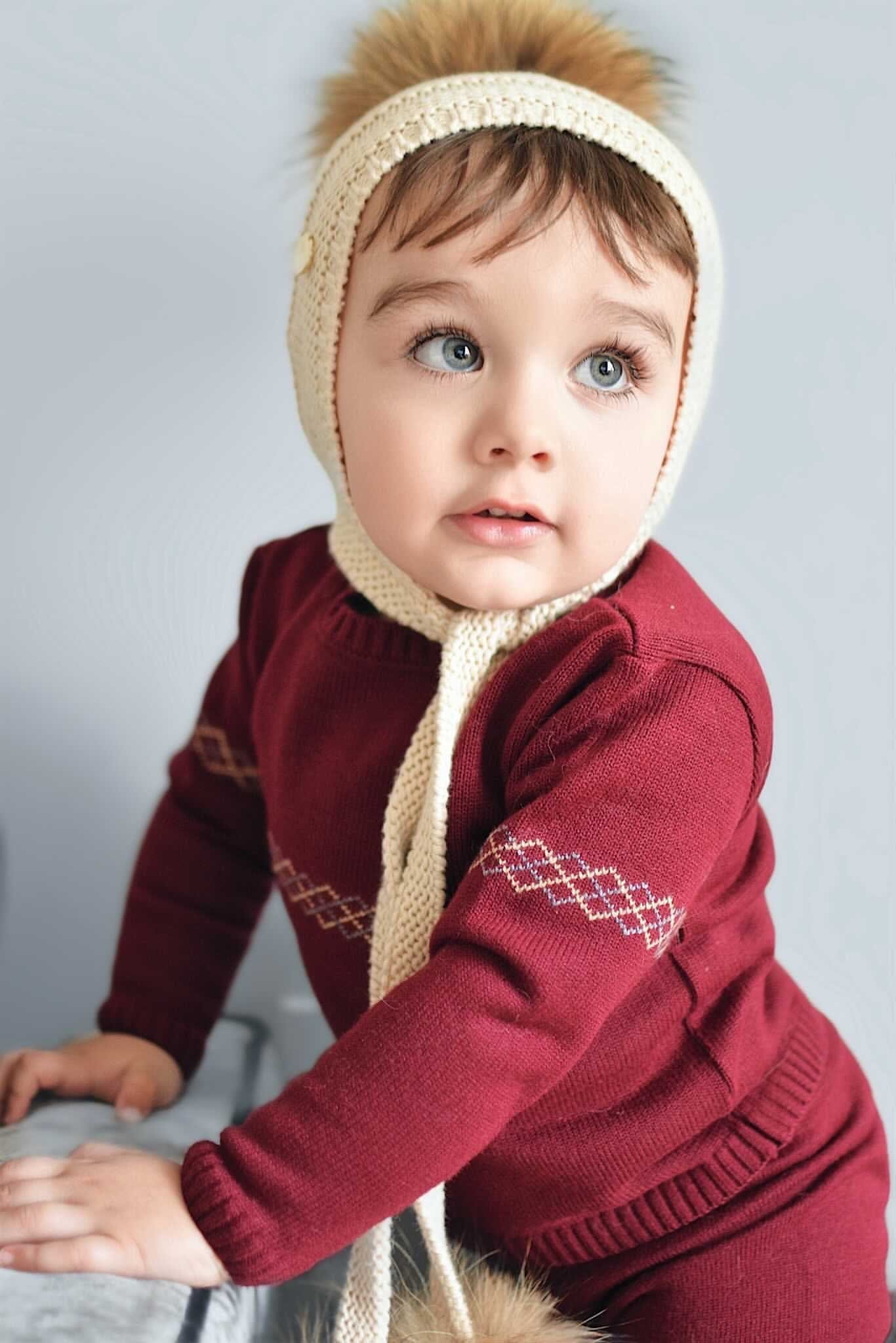 Pasha Three Pom Hat - Petite Maison Kids