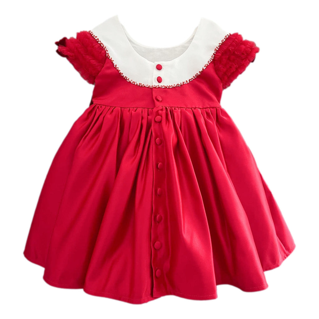 Holly Red Amad Satin Ceremony Dress – Petite Maison Kids