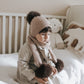Striped Dusty Beige Angora Hat - Petit Maison Kids
