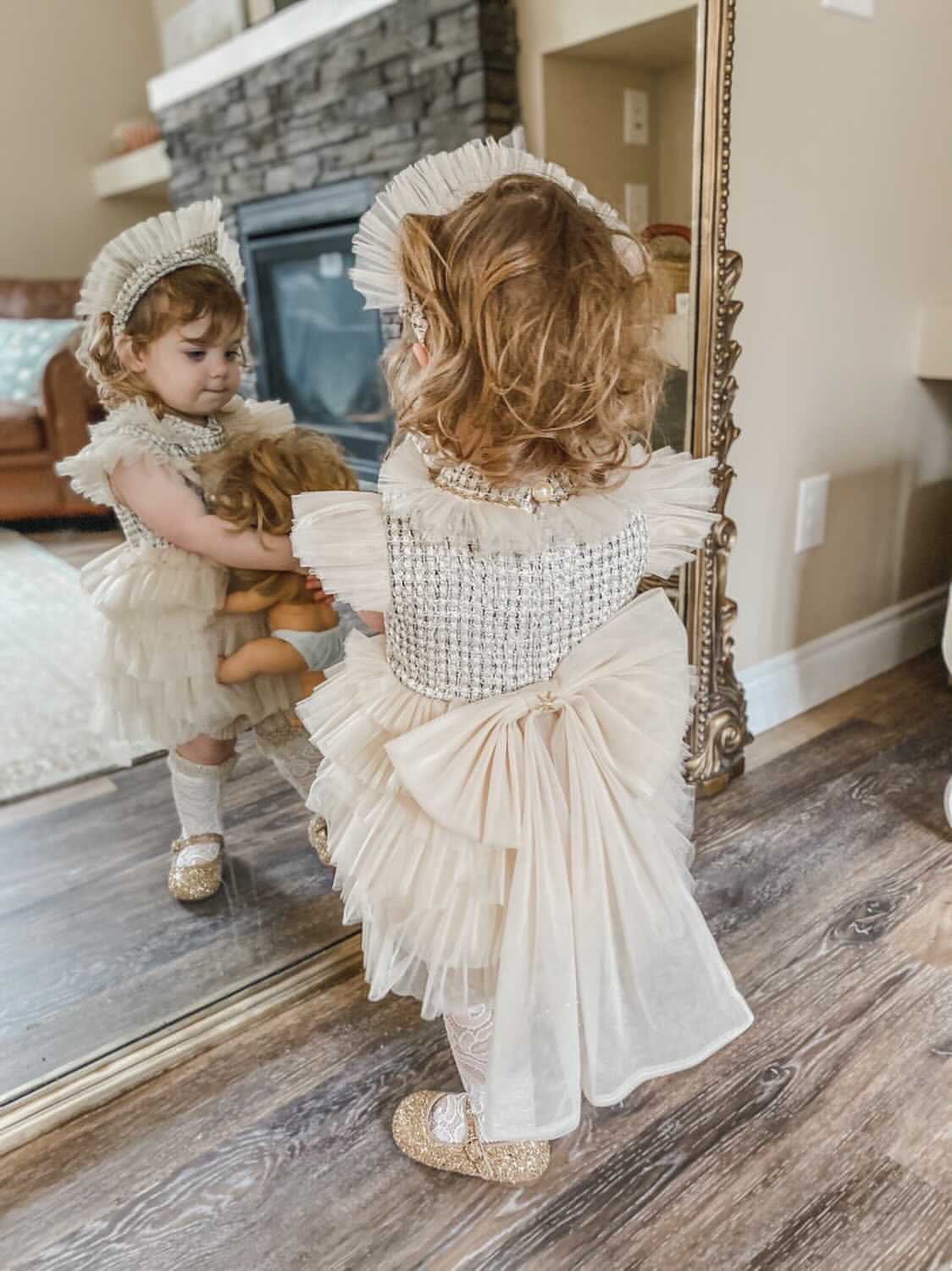 Fira Tweed Romper - Petite Maison Kids