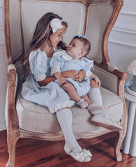 Charlotte Baby Blue Linen Dress - Petite Maison Kids