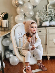 Dusty Pink Cashmere Teddy Hat - Petit Maison Kids