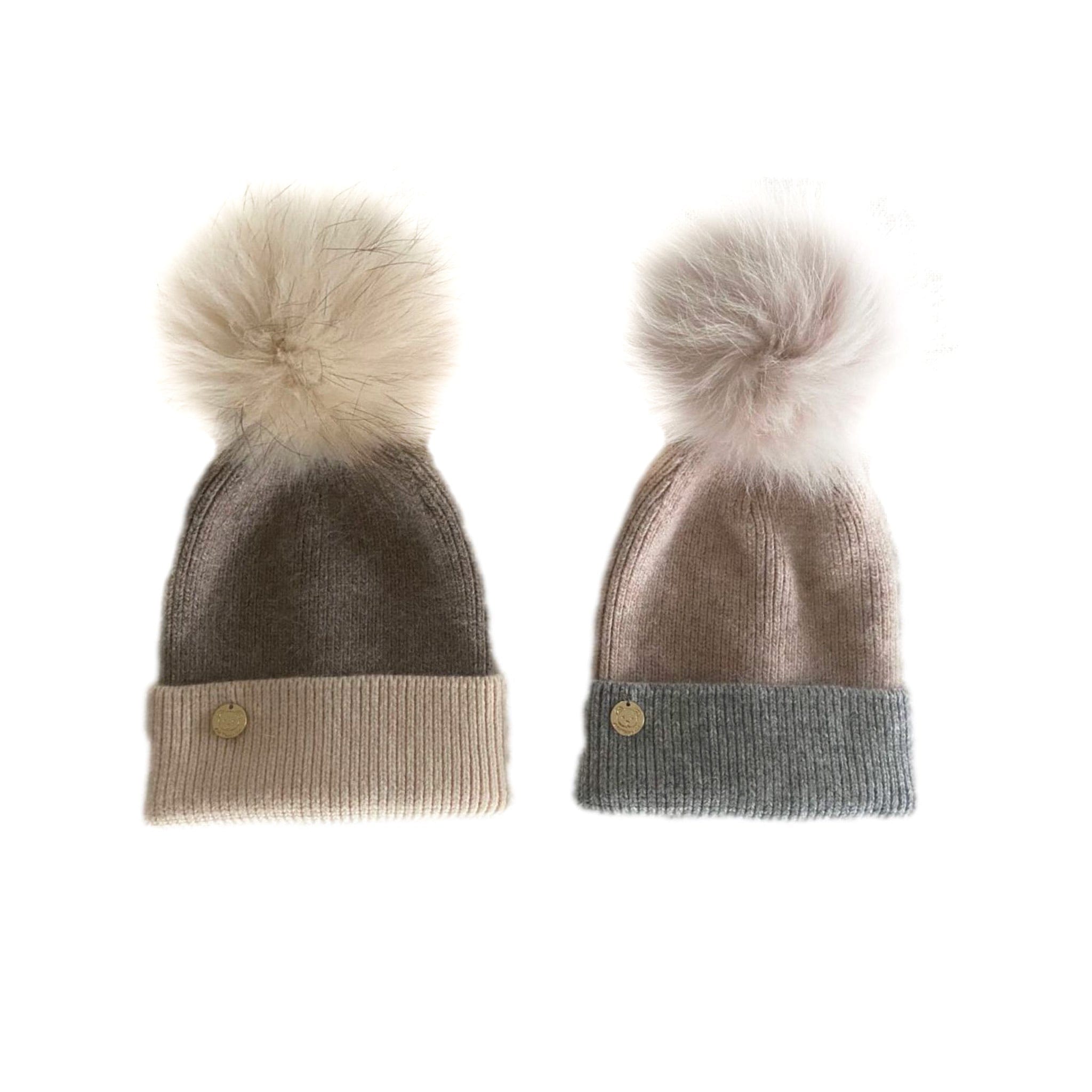 Two Toned Angora Hat - Petite Maison Kids