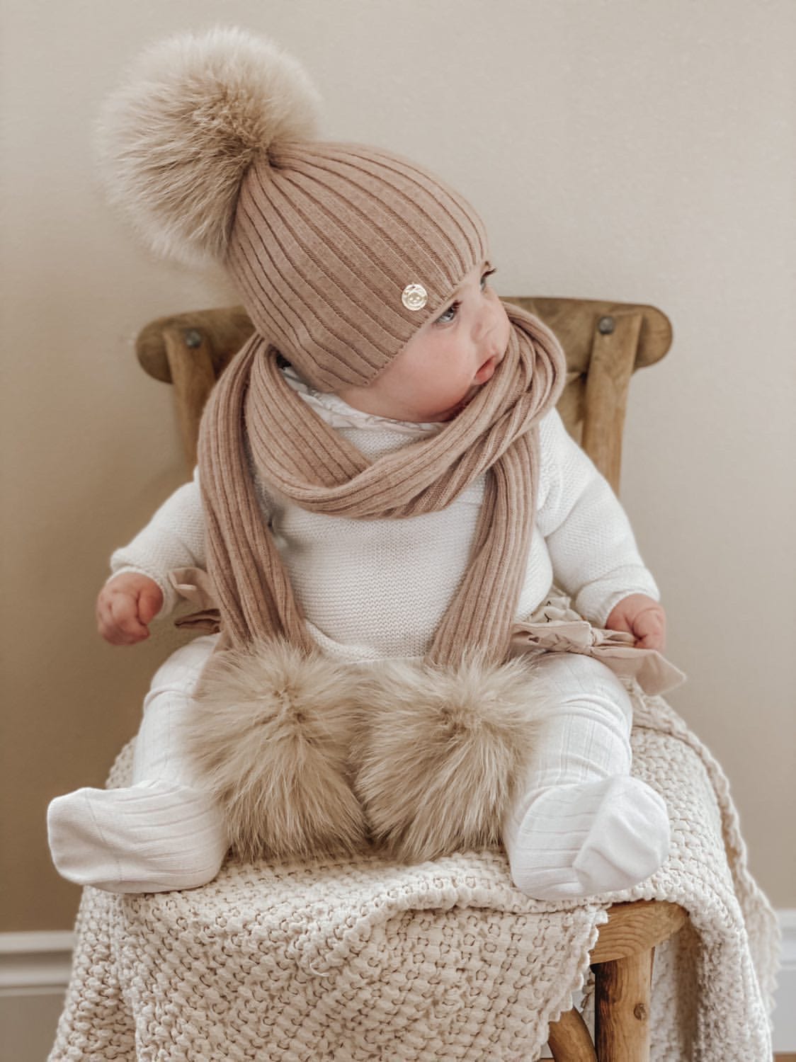 Misha Ribbed Angora Hat - Petite Maison Kids